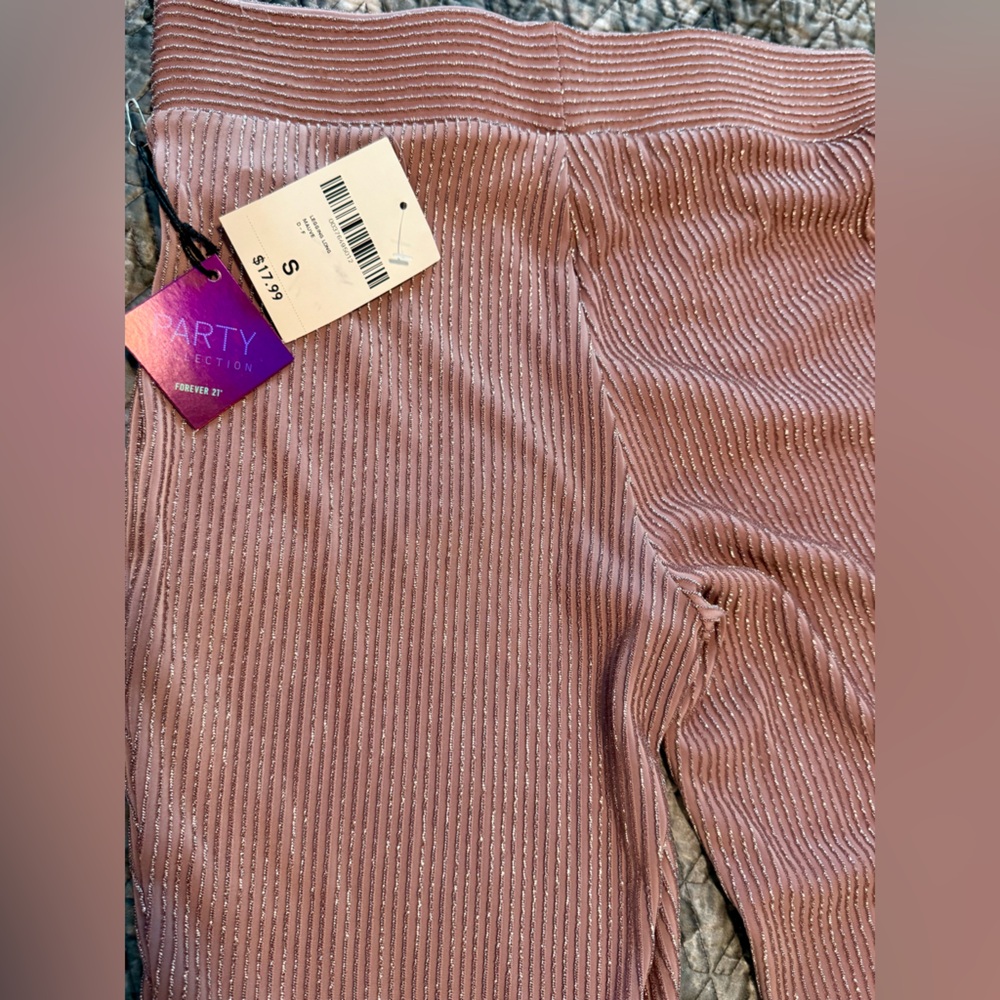Pink Striped pant with Glitter Accents